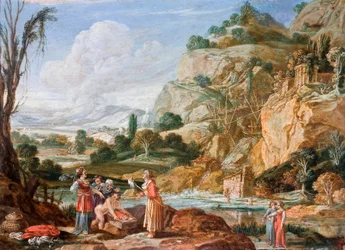 Moïse enfant est trouvé par la fille du pharaon