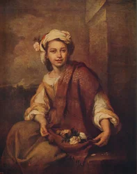 Une fille aux fleurs espagnole, 1665-1670, vers 1915