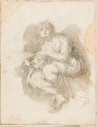 Sainte femme tenant un crâne