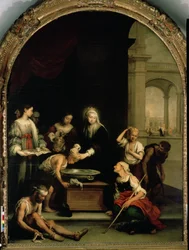 Sainte Élisabeth de Hongrie soignant les malades et les lépreux, vers 1671-74