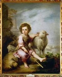 Le bon berger (peinture sur toile)