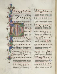 Missale: Fol. 184v: Croix, feuillage, 1469