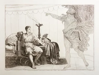 Le fantôme de César apparaît à Brutus avant la bataille de Philippes