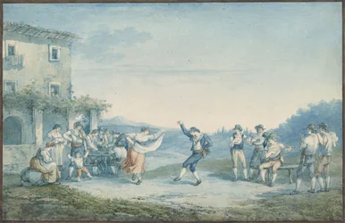 Danse des Ramano, illustration pour Costumes et coutumes romains