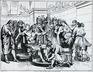 Mort de Sénèque, gravure de Bartolomeo Pinelli (1781-1835), tirée de Istoria dell