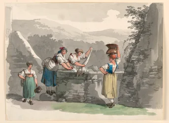 Blanchisserie dans les montagnes près de Rome