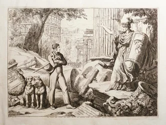 Debout au milieu des ruines du Forum
