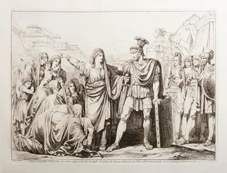 Véturie désarme son fils Coriolan, libérant Rome d