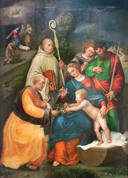 Sainte Famille avec les saints Benoît, Paul et Madeleine