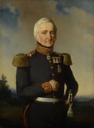Huibert Gerard Baron Nahuys van Burgst (1782-1858). Membre du Conseil des Indes orientales néerlandaises, en uniforme de général-major titulaire