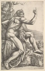 Jean-Baptiste prêchant dans le désert