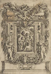 Un jeune homme offre sa main à une femme assise, une autre femme se tient entre eux, vers 1540-80