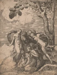 La découverte de Moïse, 1540s