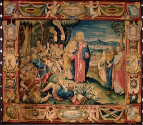 Le baiser de Judas. Tapisserie réalisée dans les manufactures de Bruxelles. XVIe siècle, Gênes, Musei di Strada Nuova