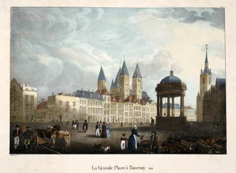 La Grande Place à Tournai, 1816, vers 1895