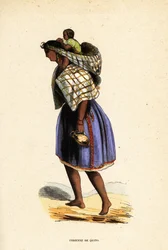 Femme amérindienne de Quito, Équateur