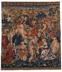 Tapisserie représentant Le Camp des Bohémiens, de Flandre, c.1510