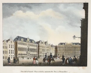 Vue de la Grand Place et de la maison du Roi, à Bruxelles