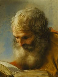 Un apôtre barbu lisant, 1712