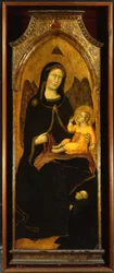 Madone et Enfant avec donateur, panneau du maître-autel de SS. Domenico e Giacomo, Bevagna, 1416