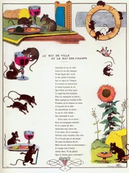 Le Rat de ville et le Rat des champs, illustration des 