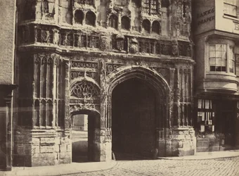 Portail de Christchurch, Canterbury, 1854, imprimé en 1857 (photo)