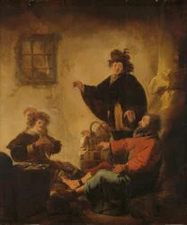 Joseph interprétant les rêves du boulanger et du majordome, vers 1632-1640 (huile sur panneau)
