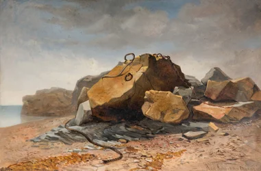 Scène de plage, Marazion, Cornouailles, 1860
