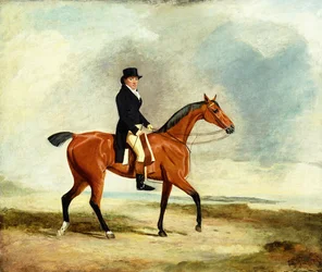Francis Const sur son chasseur baie chevauchant près de la mer, 1806
