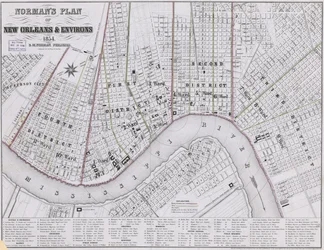 Plan de Norman de la Nouvelle-Orléans et environs
