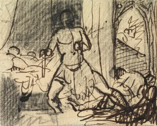 Étude de figures dans une scène dramatique