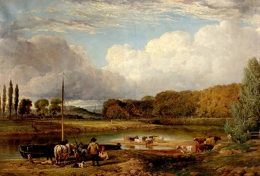 Vue à Wilford, Nottingham, vers 1830