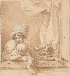 Une mère et deux enfants