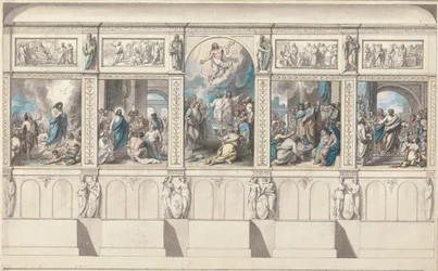 Conception pour un mur de la chapelle de la religion révélée