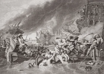 La bataille de La Hogue, destruction de la flotte française, 22 mai 1692, de 
