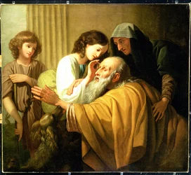 Tobias guérissant la cécité de son père, 1772