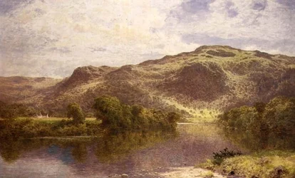 Un bassin tranquille sur la rivière Conway, Churchpool, en dessous de Bettwys-y-Coed