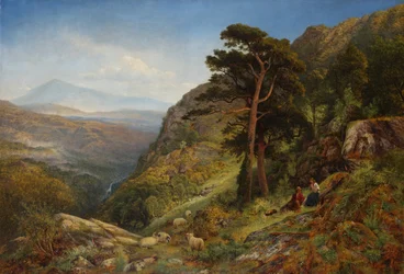 Sur les collines au-dessus de Betws-y-Coed, Pays de Galles