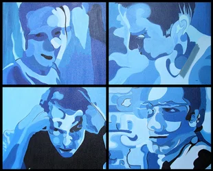 Mission to Mars, 2003 (huile sur 4 toiles juxtaposées)