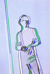 Passager 2, 2020 (acrylique sur papier japonais sérigraphié)