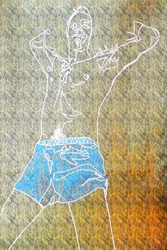 Passager 3, 2020 (acrylique sur papier japonais sérigraphié)