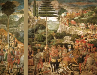 Italien : Le voyage des rois mages : le cortège de Melchior, le roi le plus âgé