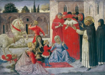 Miracle de Saint Dominique Saint Dominique ressuscitant Napoleone Orsini, vers 1462
