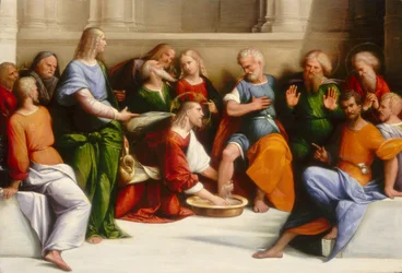 Le Christ lavant les pieds des disciples, vers 1520-1525 (huile sur panneau)