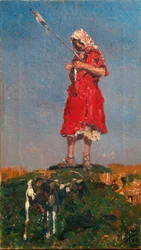 Beppe Ciardi bergère avec chèvre