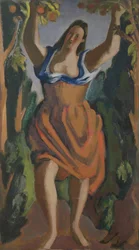 Cueillette de fruits, vers 1940