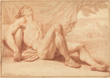 Un homme nu allongé