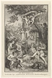 Paysage avec bergers et bergères (page de titre pour : F. Greenwood, Gedichten, 1719)