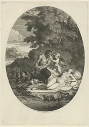 Satyre espionnant Vénus endormie