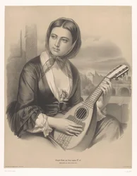 Femme jouant de la mandoline